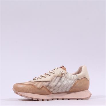 Hispanitas Oregon Bungee Laced Trainer - Beige Combi